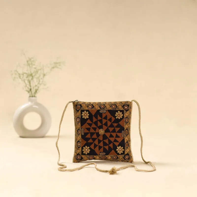 Multicolor - Kutch Node Fulado Hand Embroidered Sling Bag 63 sold by Itokri