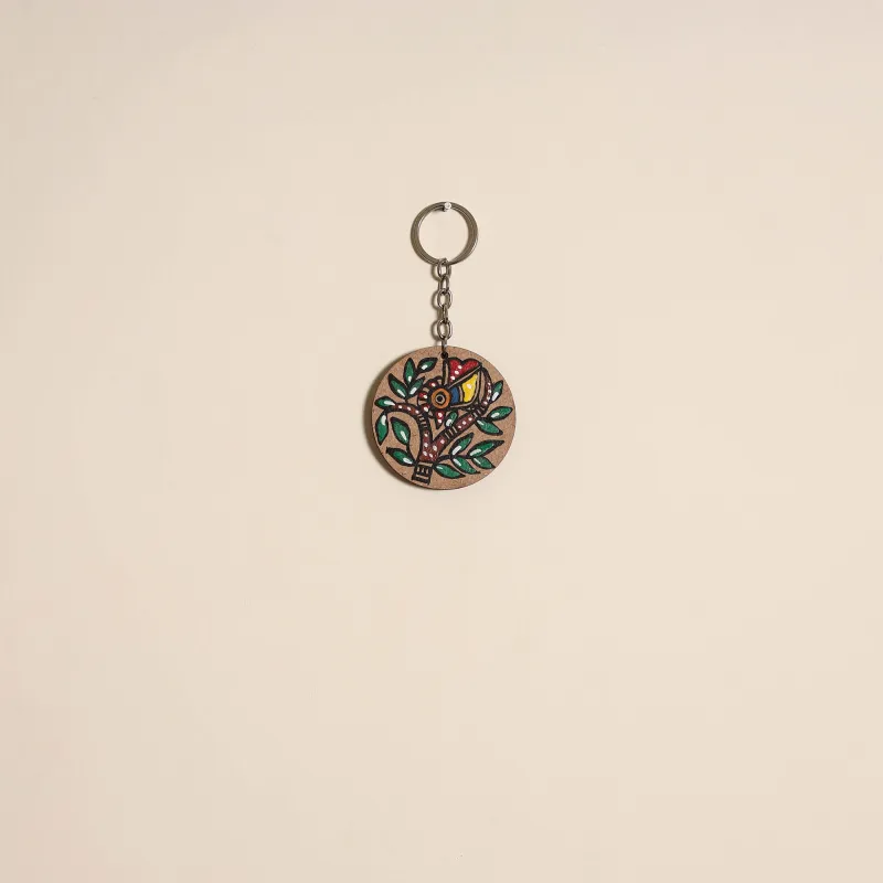 Multicolor - Madhubani Handpainted Wooden Keychain 07 sold by Itokri