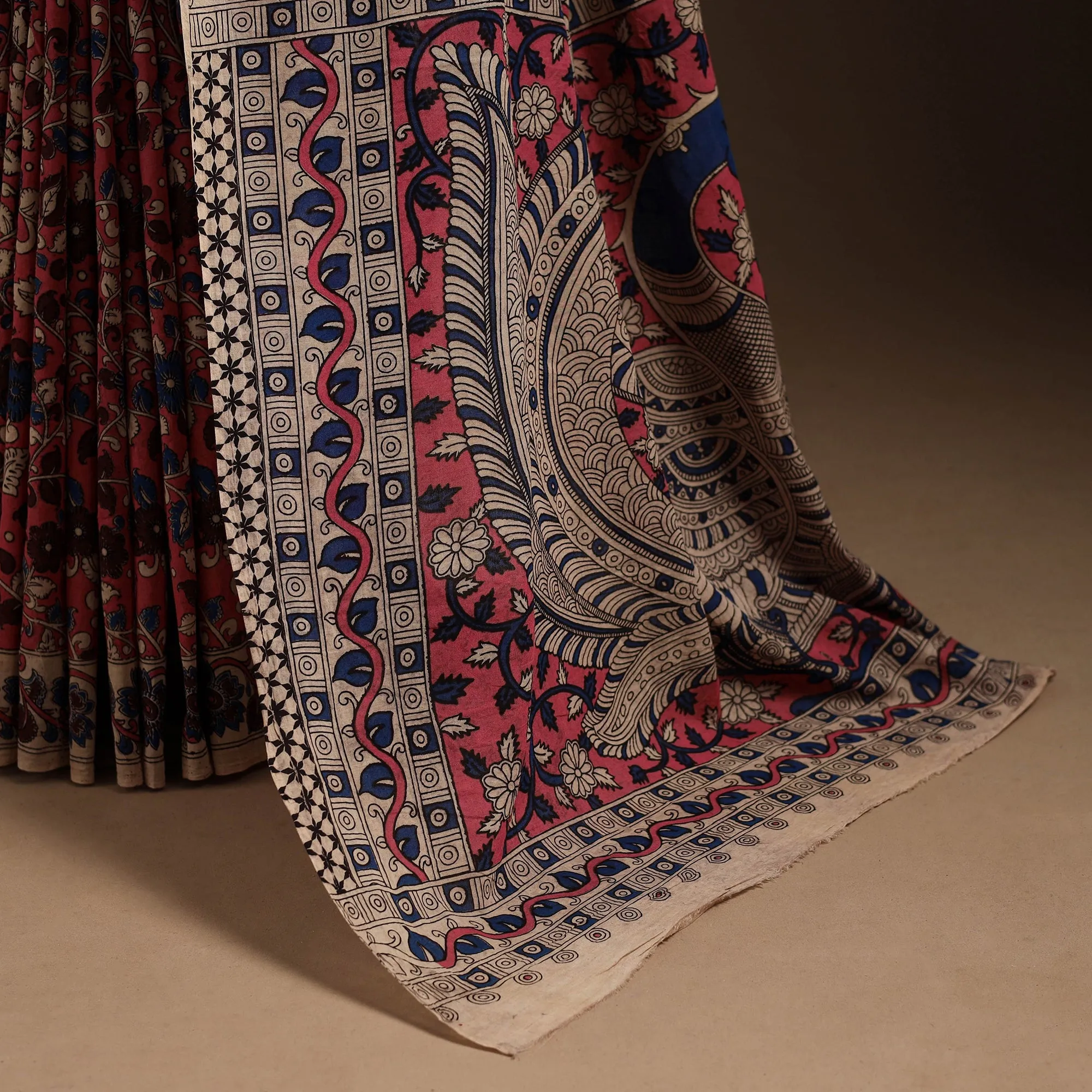 Pink - Printed Cotton Kalamkari Saree 04 sold by Itokri product image thumbnail 4