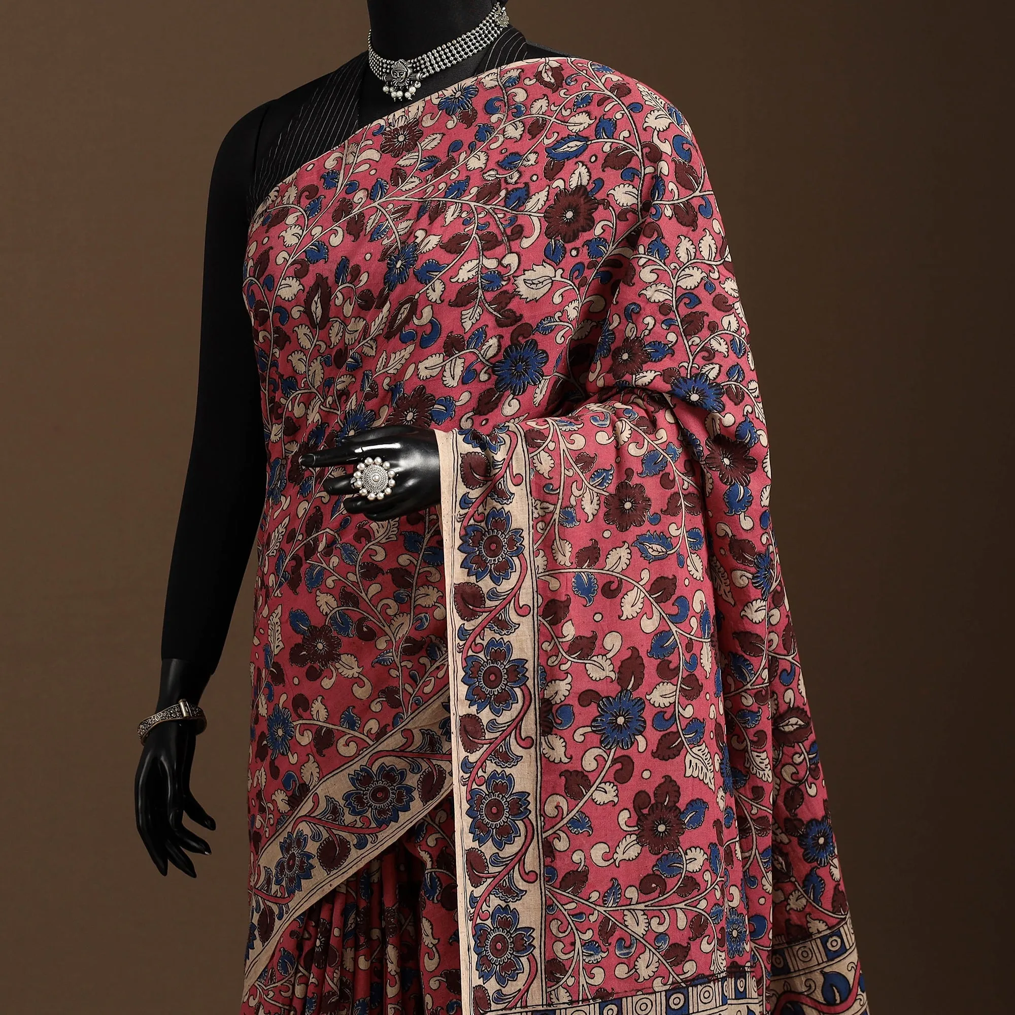 Pink - Printed Cotton Kalamkari Saree 04 sold by Itokri product image thumbnail 2