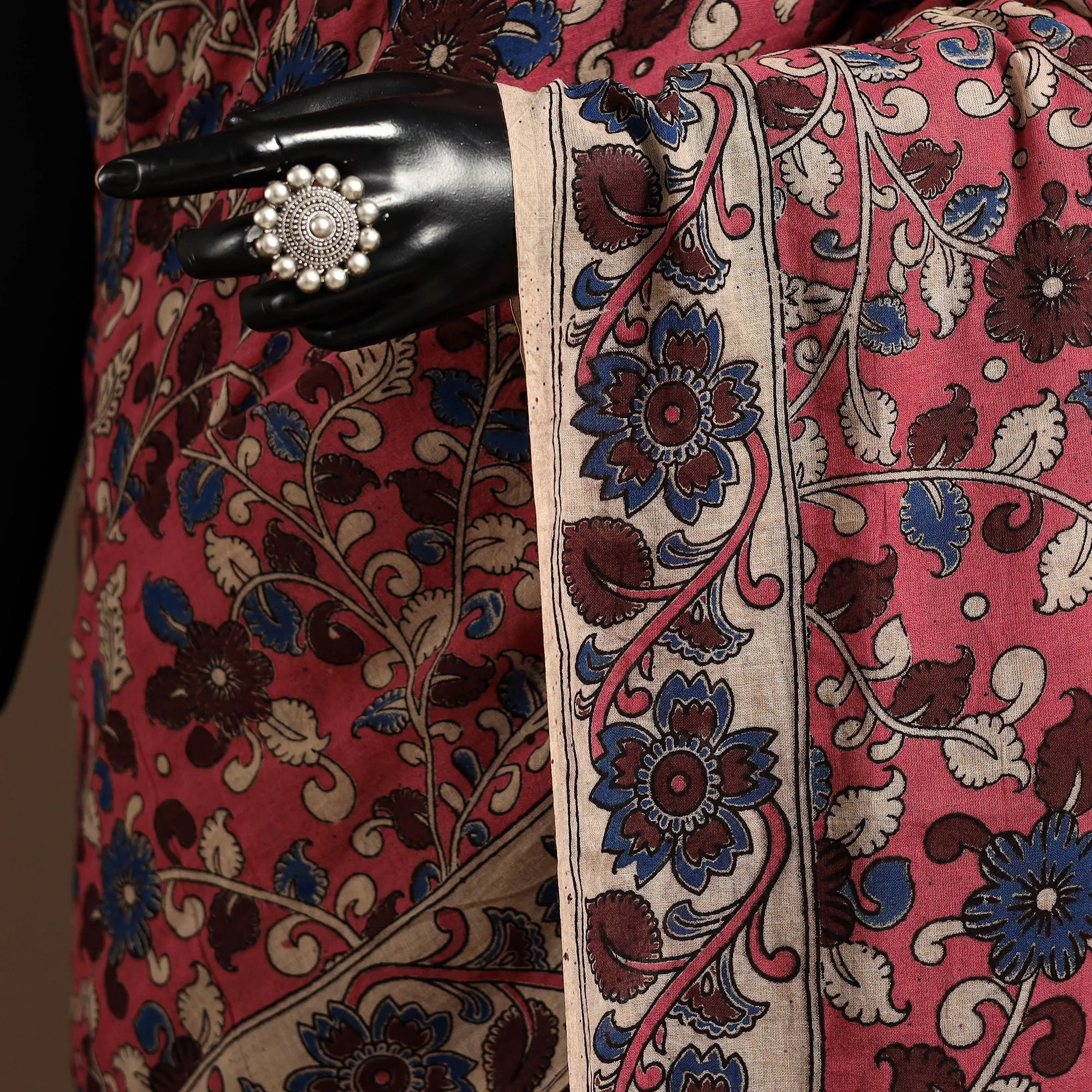 Pink - Printed Cotton Kalamkari Saree 04 sold by Itokri product image thumbnail 3