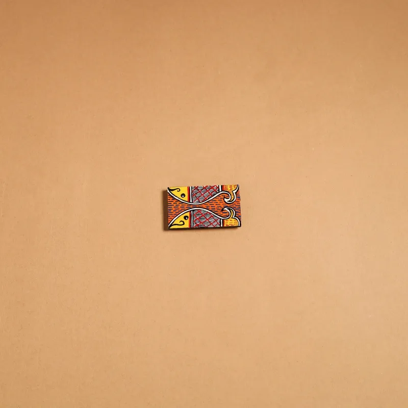 Multicolor - Madhubani Handpainted Wooden Fridge Magnet 39 sold by Itokri