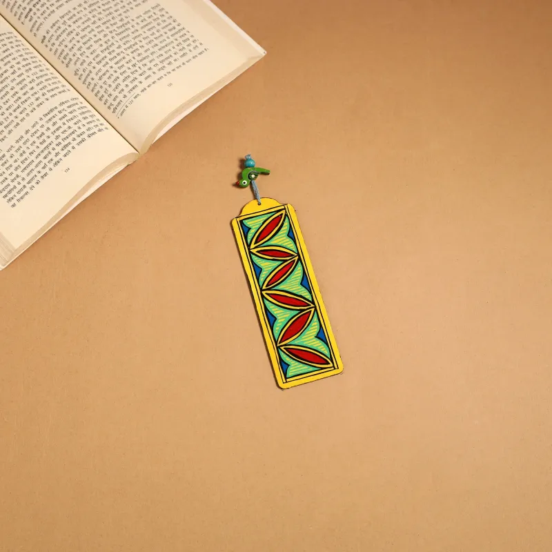 Multicolor - Madhubani Handpainted Wooden Bookmark 22 sold by Itokri