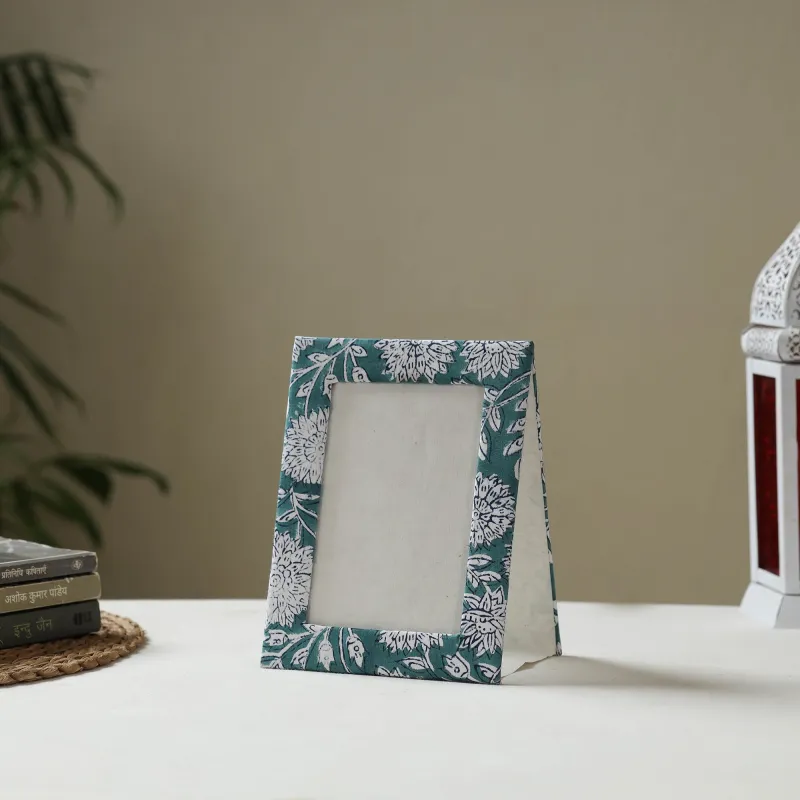 Green - Fabric Embellished Handmade Photo Frame (8 x 6 in) 05 sold by Itokri