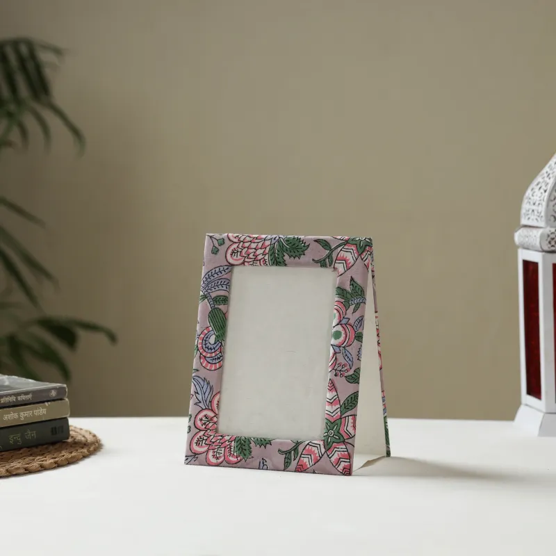 Brown - Fabric Embellished Handmade Photo Frame (8 x 6 in) 04 made by Itokri