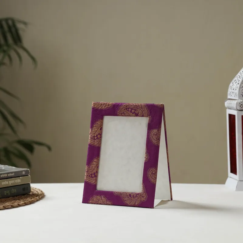 Purple - Fabric Embellished Handmade Photo Frame (8 x 6 in) 12 made by Itokri