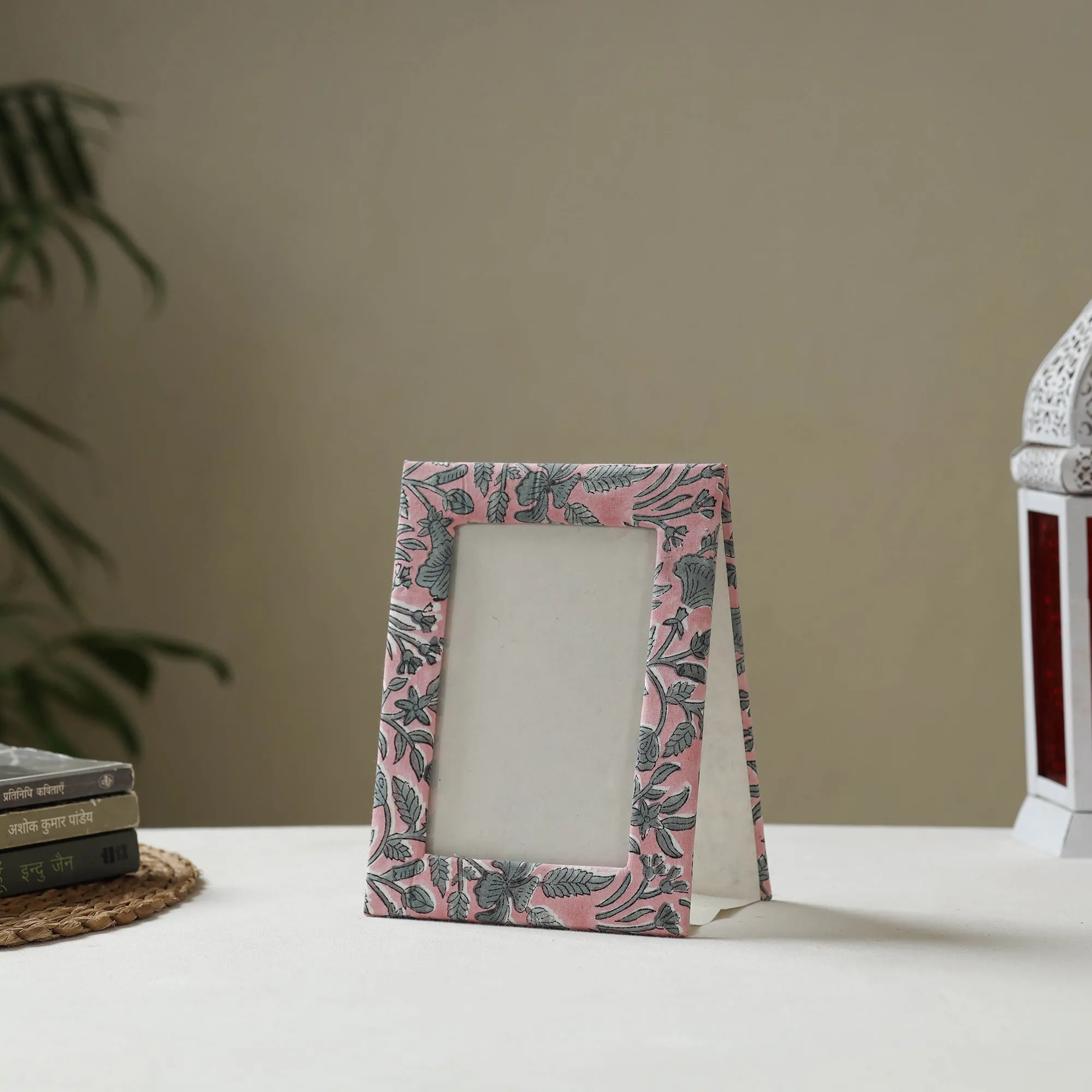 Pink - Fabric Embellished Handmade Photo Frame (8 x 6 in) 10 sold by Itokri