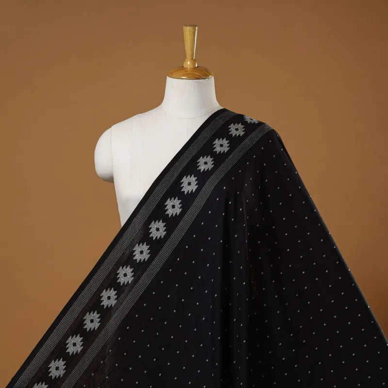 Black - Prewashed Cotton Jacquard Fabric 08 sold by Itokri