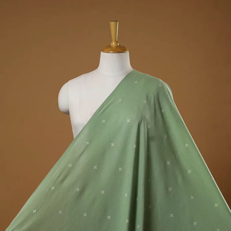 Green - Prewashed Cotton Jacquard Fabric 02 sold by Itokri