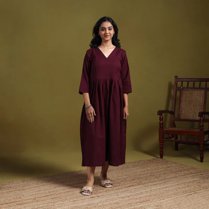 Flex Cotton Flared Plain Dress 19 sold by Itokri