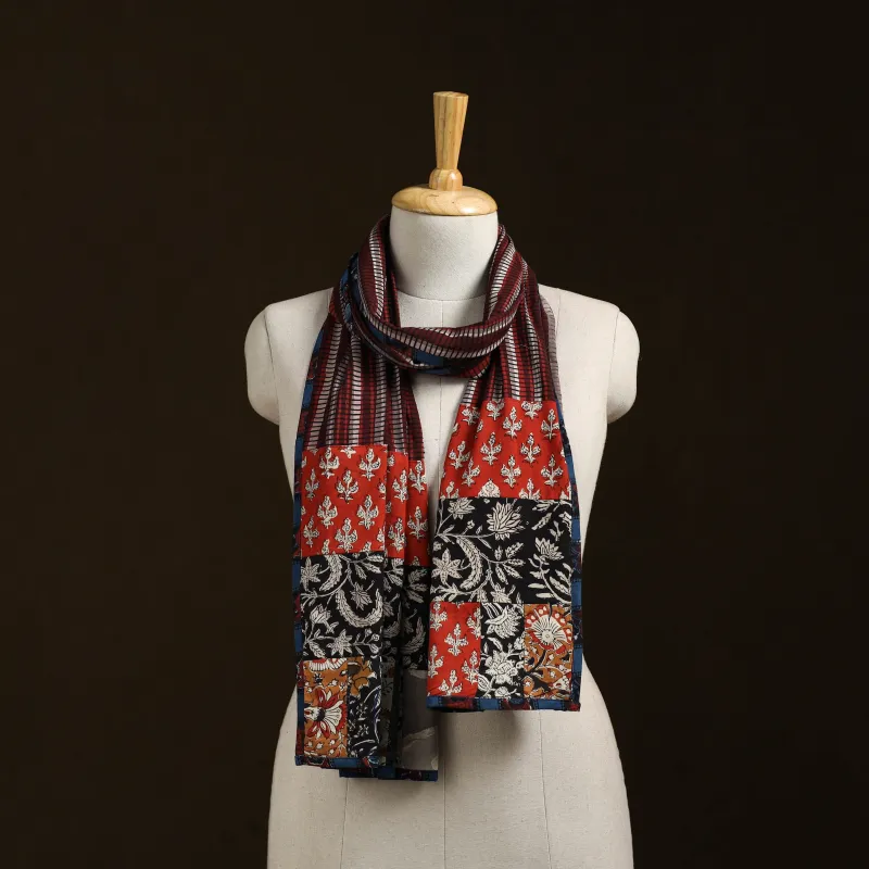 Patchwork Cotton Hand Block Bagru Print Stole 12 sold by Itokri