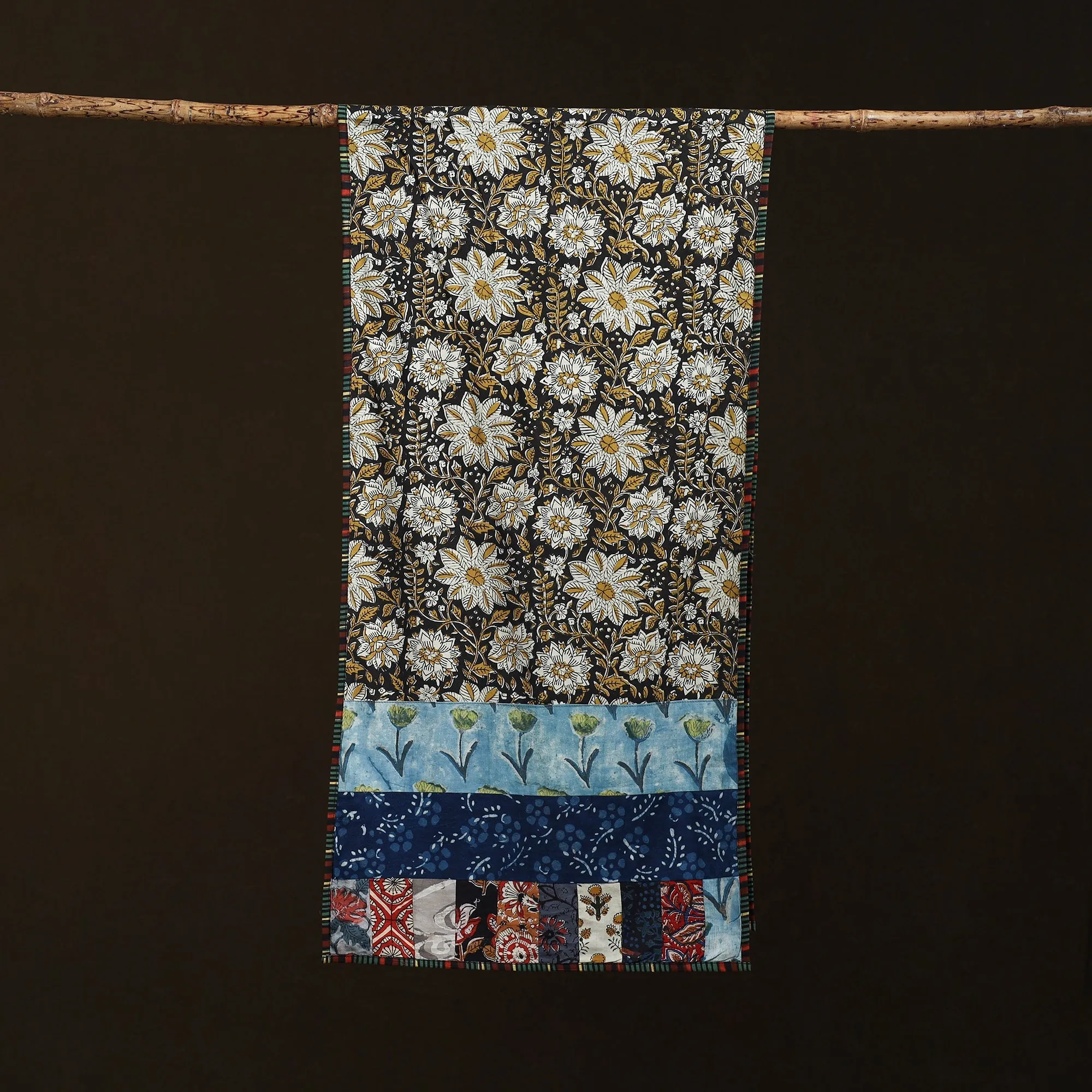 Patchwork Cotton Hand Block Bagru Print Stole 08 sold by Itokri product image thumbnail 2