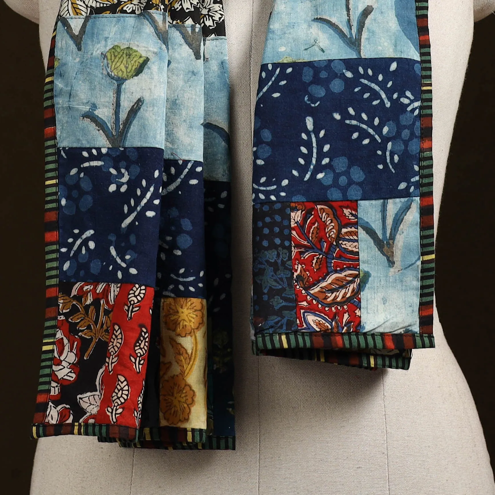 Patchwork Cotton Hand Block Bagru Print Stole 08 sold by Itokri product image thumbnail 3