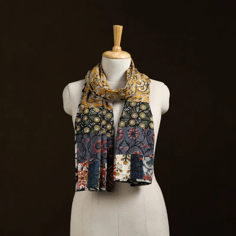 Patchwork Cotton Hand Block Bagru Print Stole 07 sold by Itokri