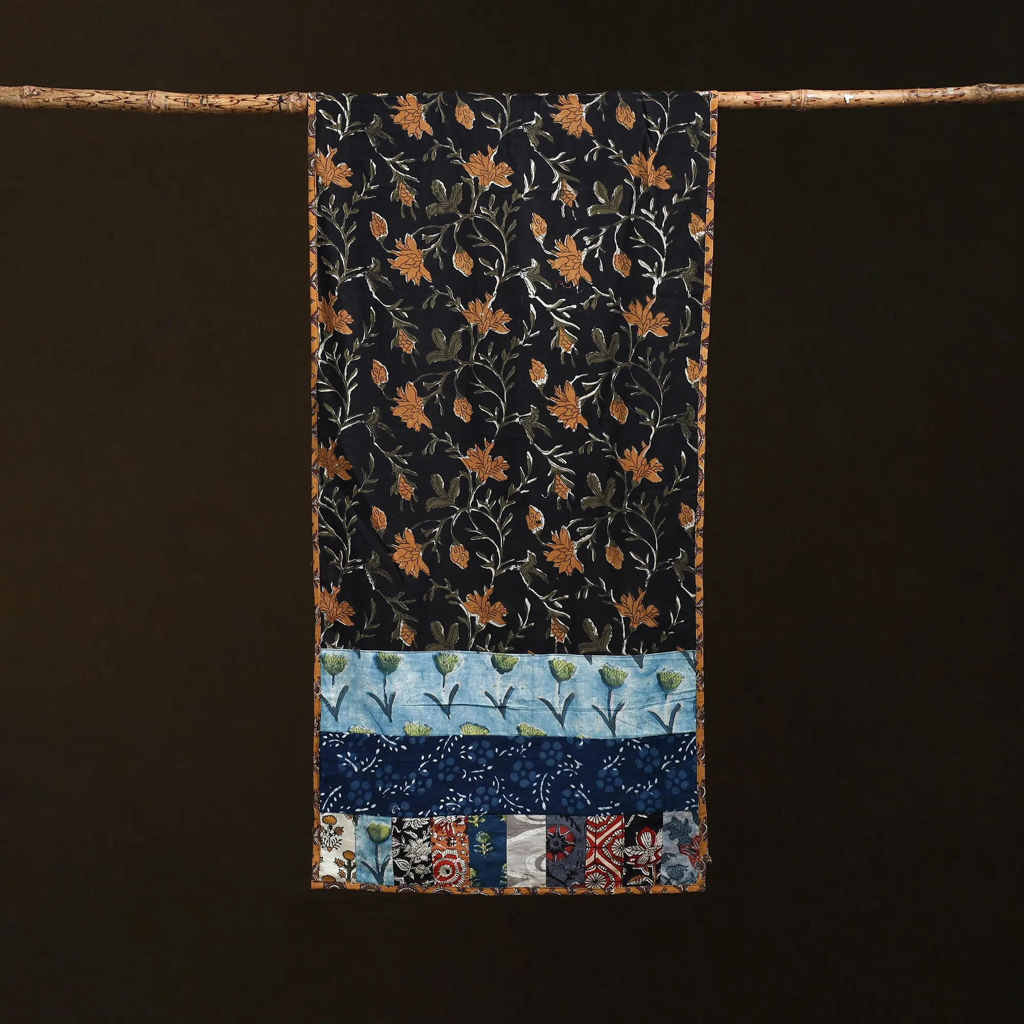 Multicolor - Patchwork Cotton Hand Block Bagru Print Stole 05 sold by Itokri product image thumbnail 2