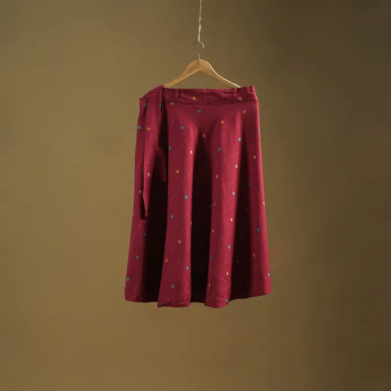 Jacquard Weave Cotton Wrap Around Skirt 37 sold by Itokri