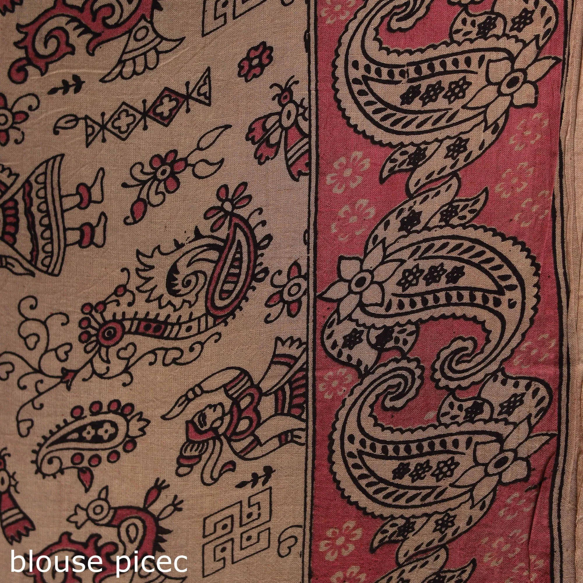 Black - Printed Cotton Kalamkari Saree 03 sold by Itokri product image thumbnail 5