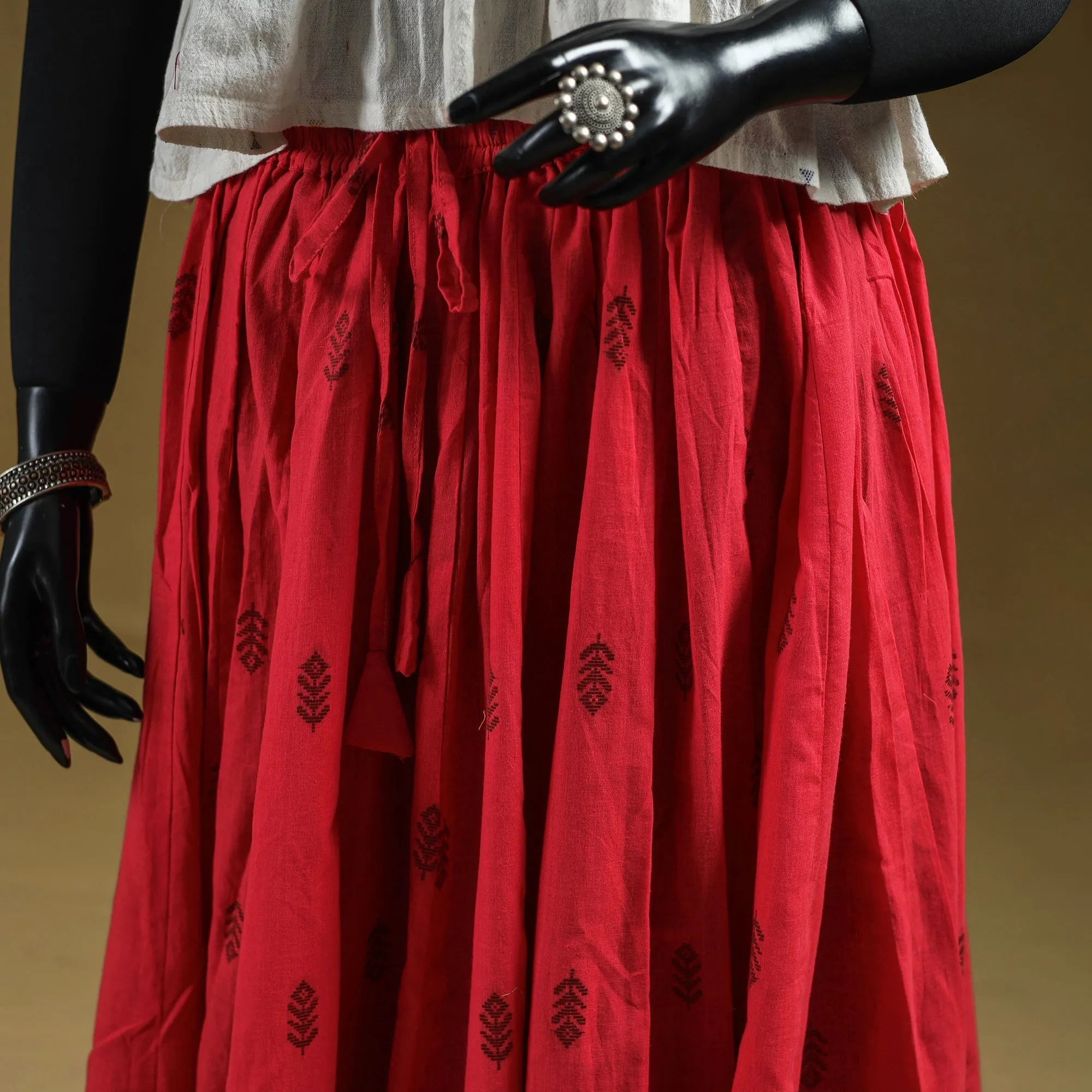 Jacquard Patchwork 24 Kali Cotton Long Skirt 17 sold by Itokri product image thumbnail 2