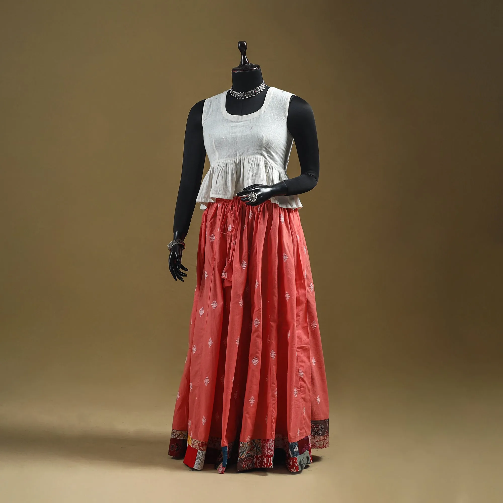 Jacquard Patchwork 24 Kali Cotton Long Skirt 12 sold by Itokri