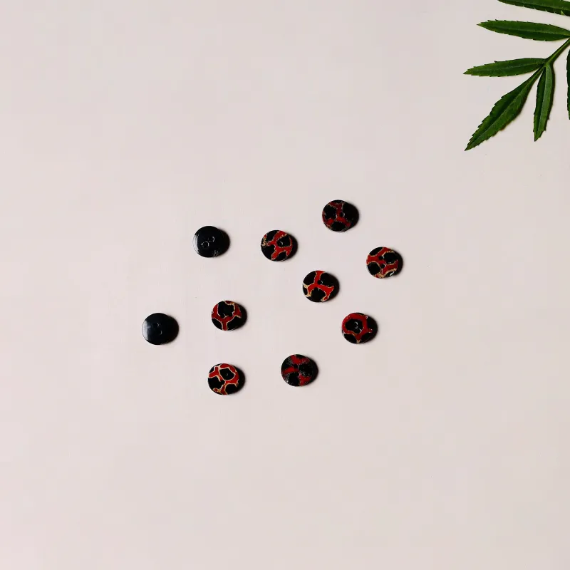 1.2cm Hand Carved Horn Clothing Button (Set of 10) 10 sold by Itokri