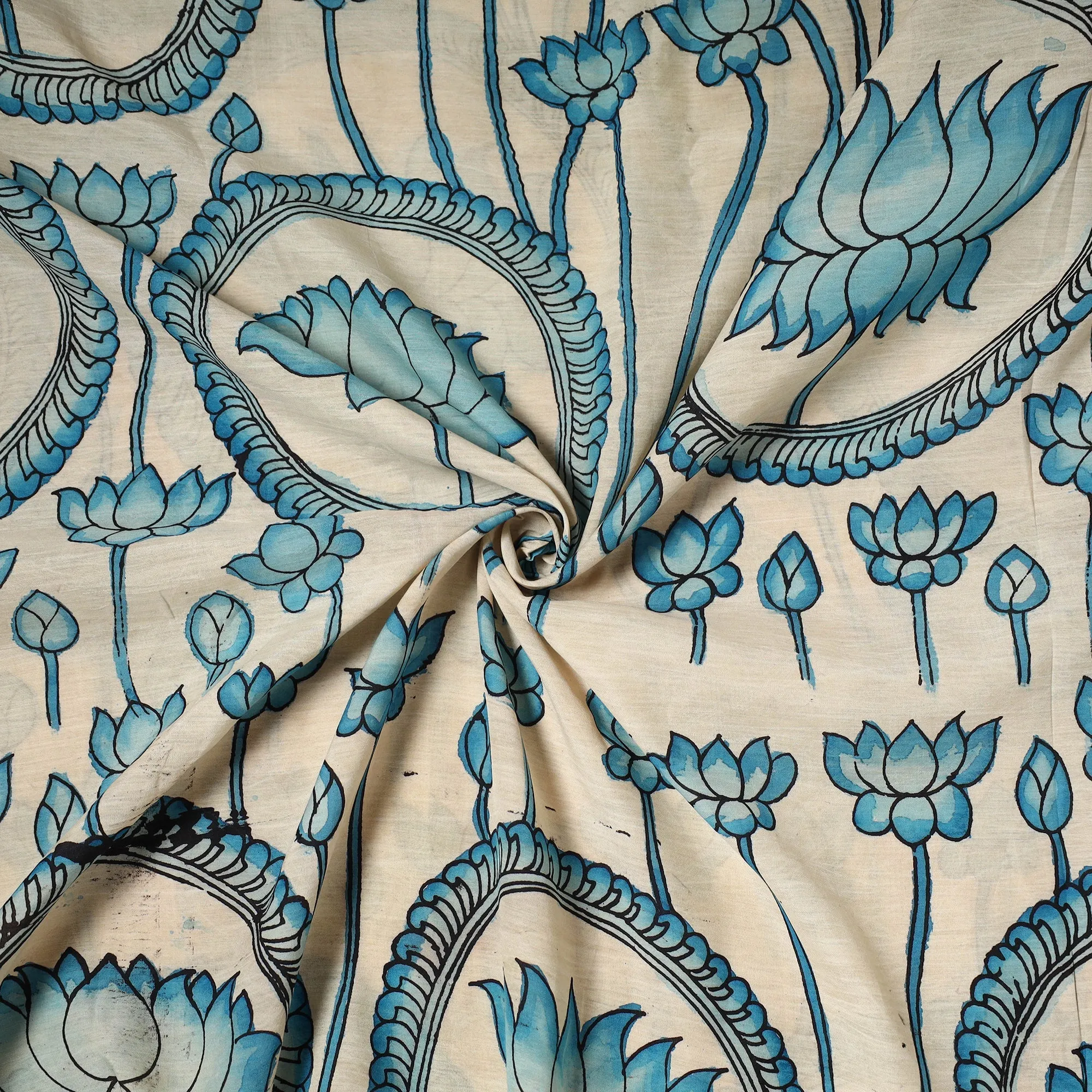 Handpainted Srikalahasti Silk Cotton Pen Kalamkari Fabric 04 sold by Itokri product image thumbnail 3