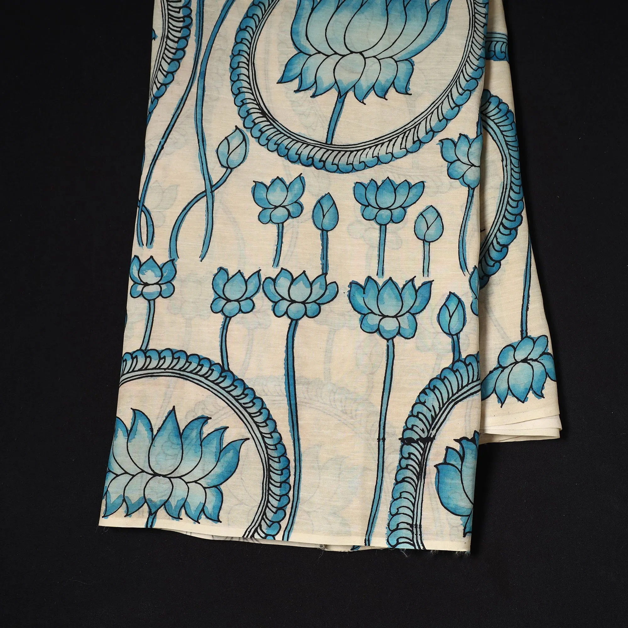 Handpainted Srikalahasti Silk Cotton Pen Kalamkari Fabric 04 sold by Itokri product image thumbnail 2