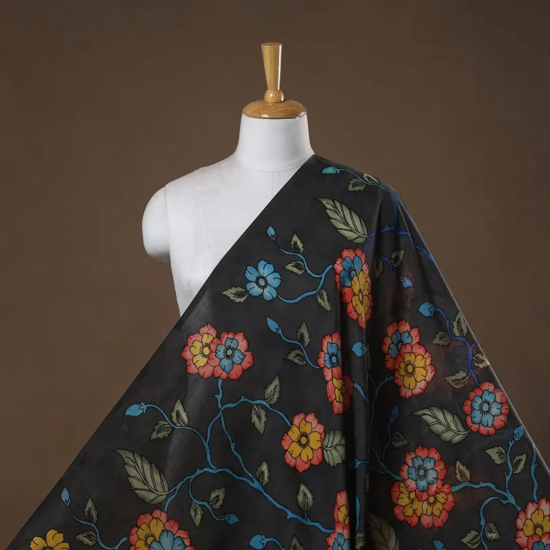 Handpainted Srikalahasti Silk Cotton Pen Kalamkari Fabric 02 sold by Itokri