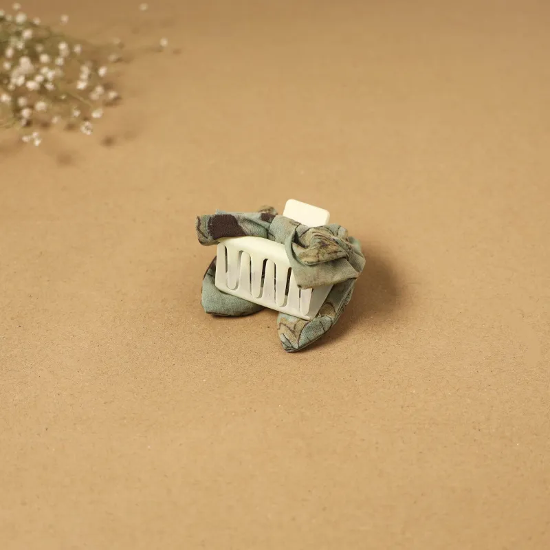 Beige - Handmade Women's Bow Hair Claw Clip 79 made by Itokri