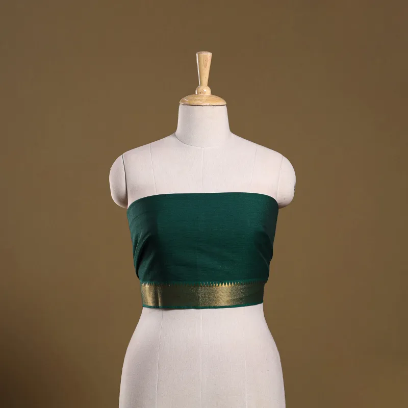 Green - Kanchipuram Cotton Blouse Piece 56 sold by Itokri