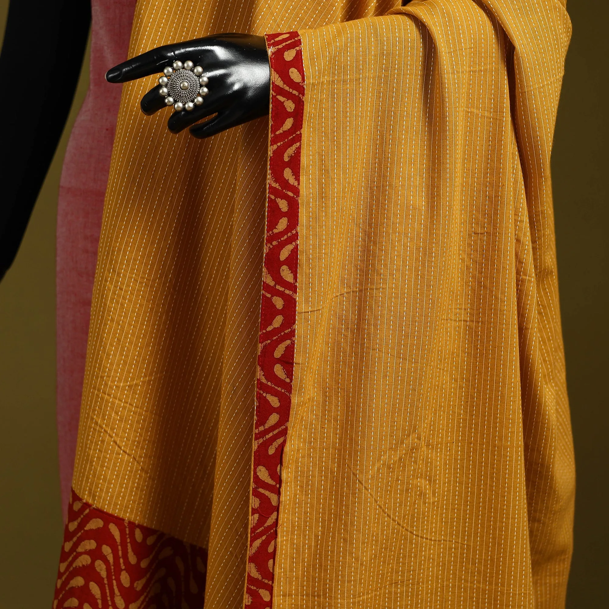 Running Stitch with Patchwork Cotton Dupatta 24 sold by Itokri product image thumbnail 3