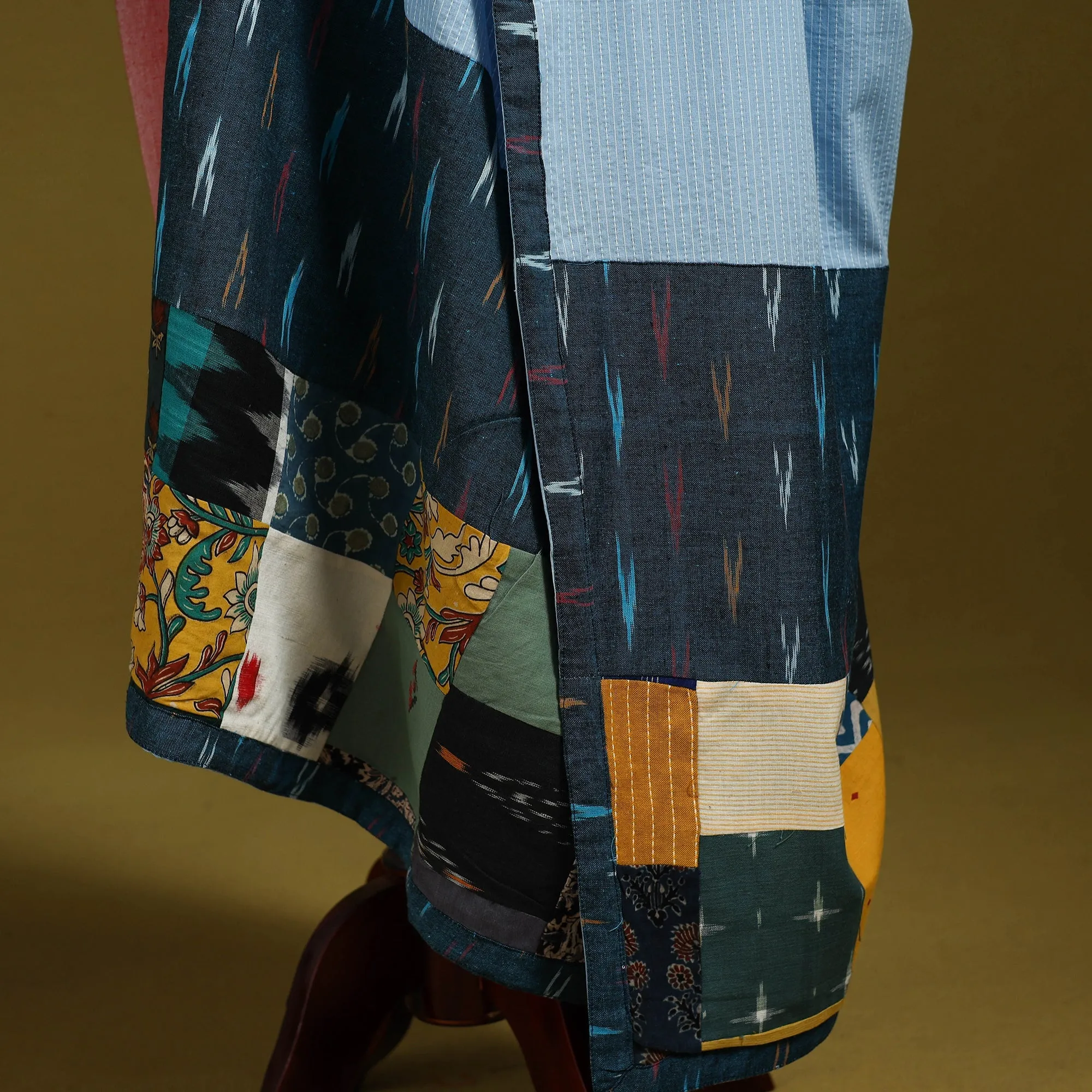 Running Stitch with Patchwork Cotton Dupatta 21 sold by Itokri product image thumbnail 4