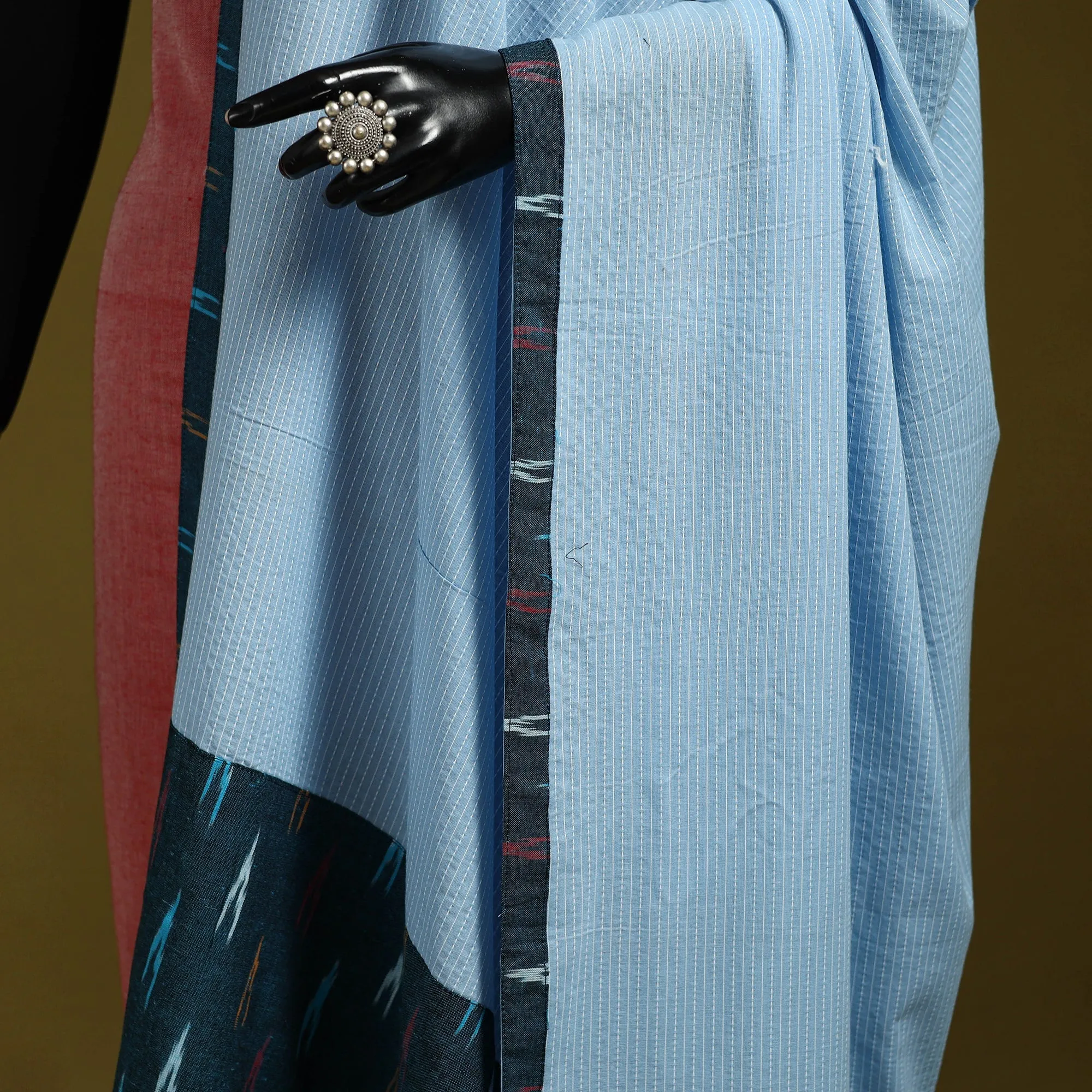 Running Stitch with Patchwork Cotton Dupatta 21 sold by Itokri product image thumbnail 3