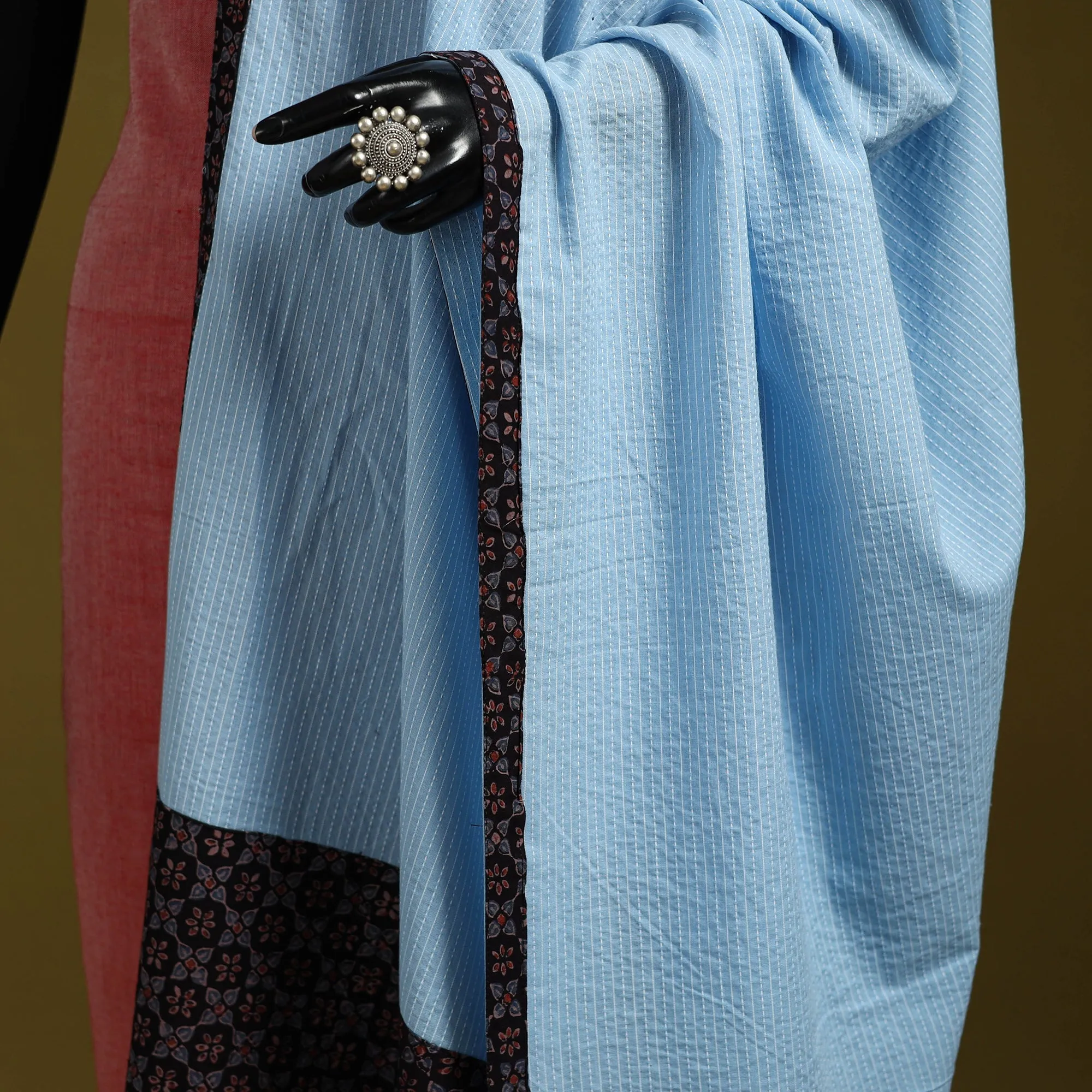 Running Stitch with Patchwork Cotton Dupatta 18 sold by Itokri product image thumbnail 3