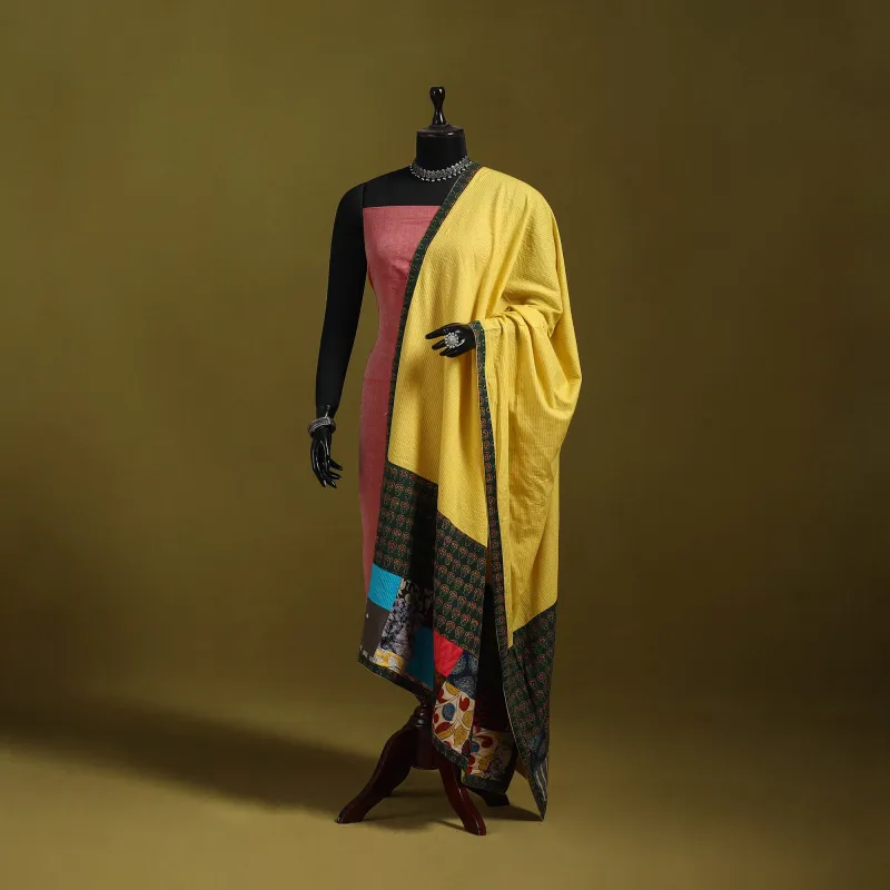 Running Stitch with Patchwork Cotton Dupatta 03 sold by Itokri