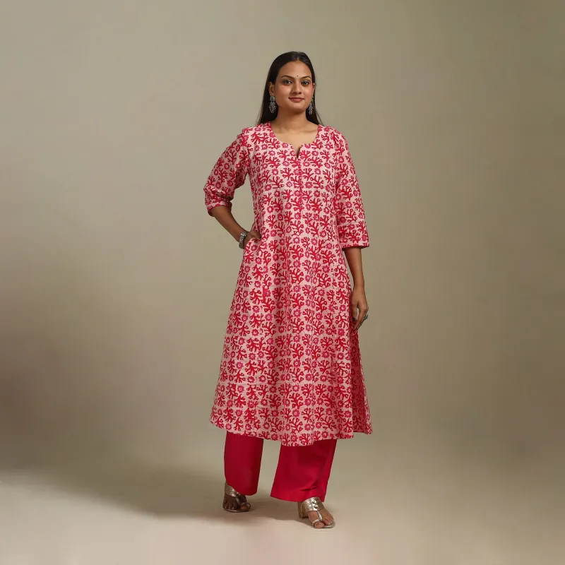 A-Line Cotton Hand Block Batik Print Kurta for women 20 sold by Itokri