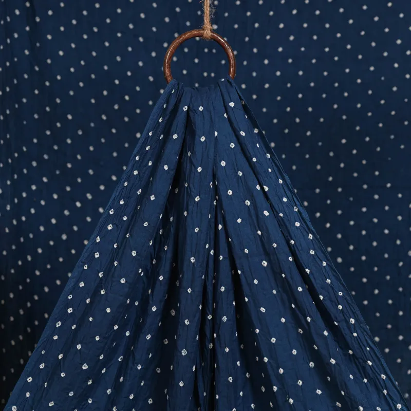 Blue - Kutch Tie-Dye Cotton Bandhani Fabric 06 sold by Itokri