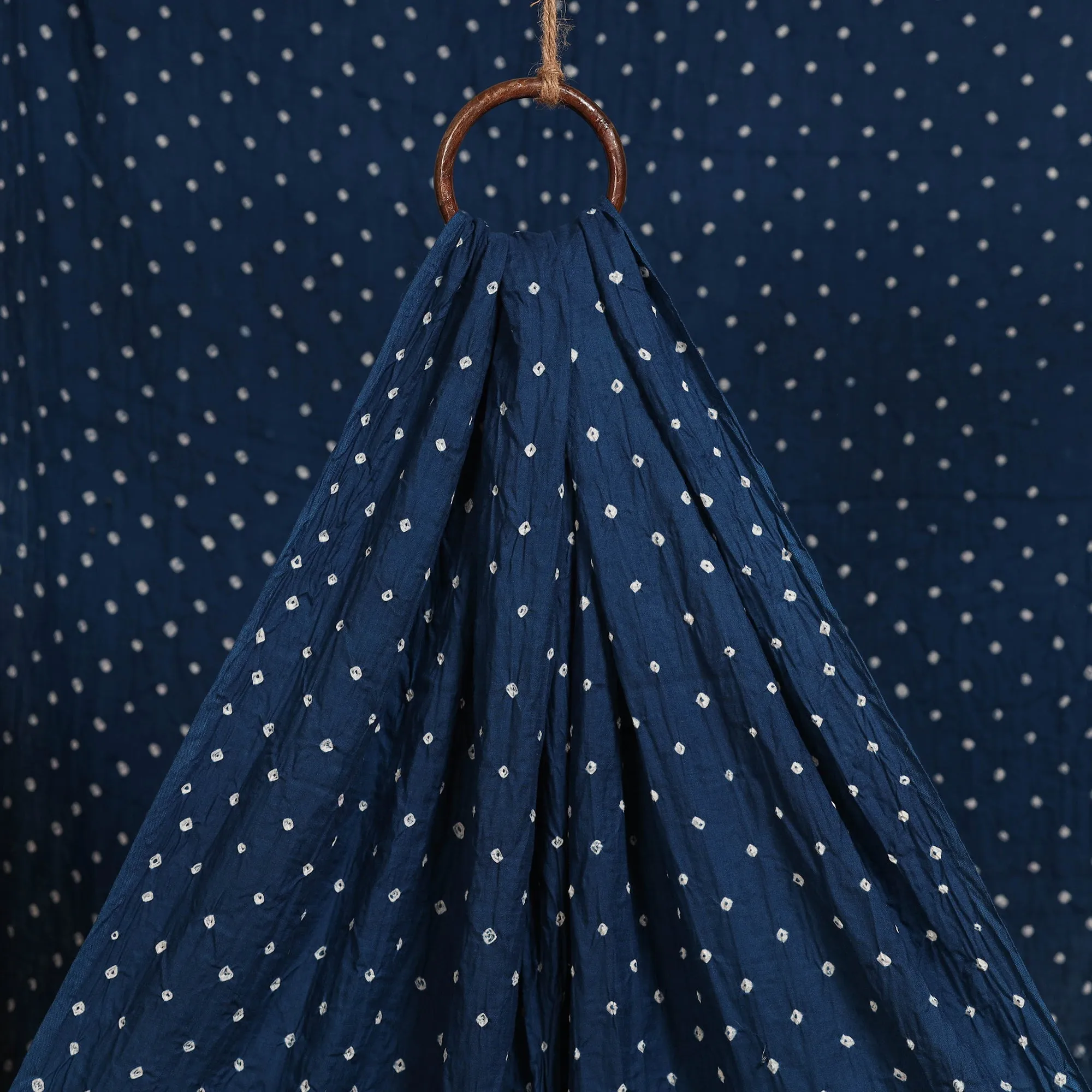 Blue - Kutch Tie-Dye Cotton Bandhani Fabric 06 sold by Itokri