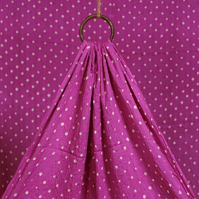 Pink - Kutch Tie-Dye Cotton Bandhani Fabric 02 sold by Itokri