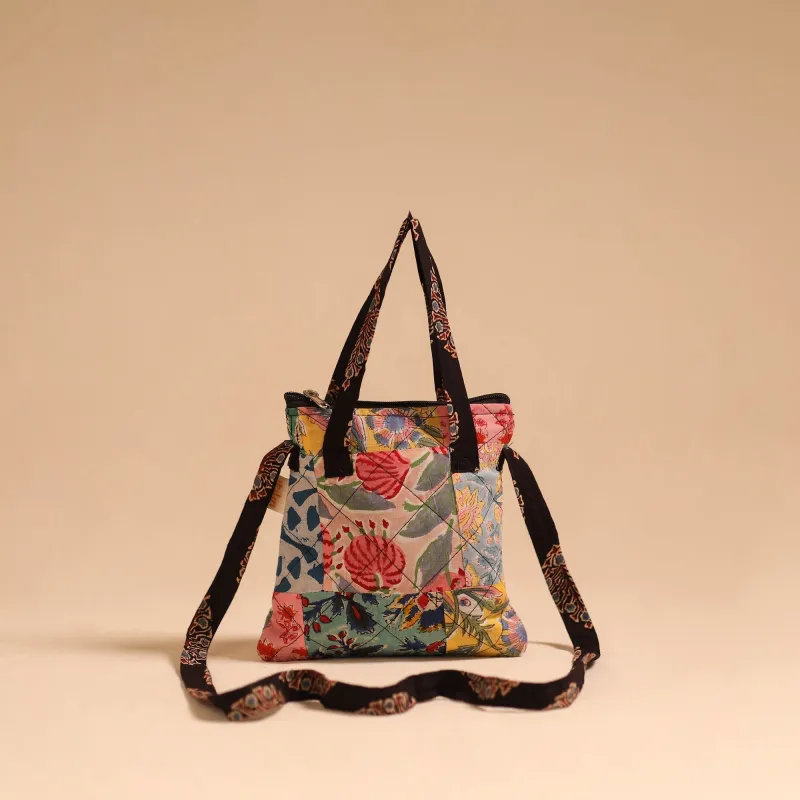 Multicolor - Handmade Quilted Cotton Patchwork Sling Bag 33 sold by Itokri