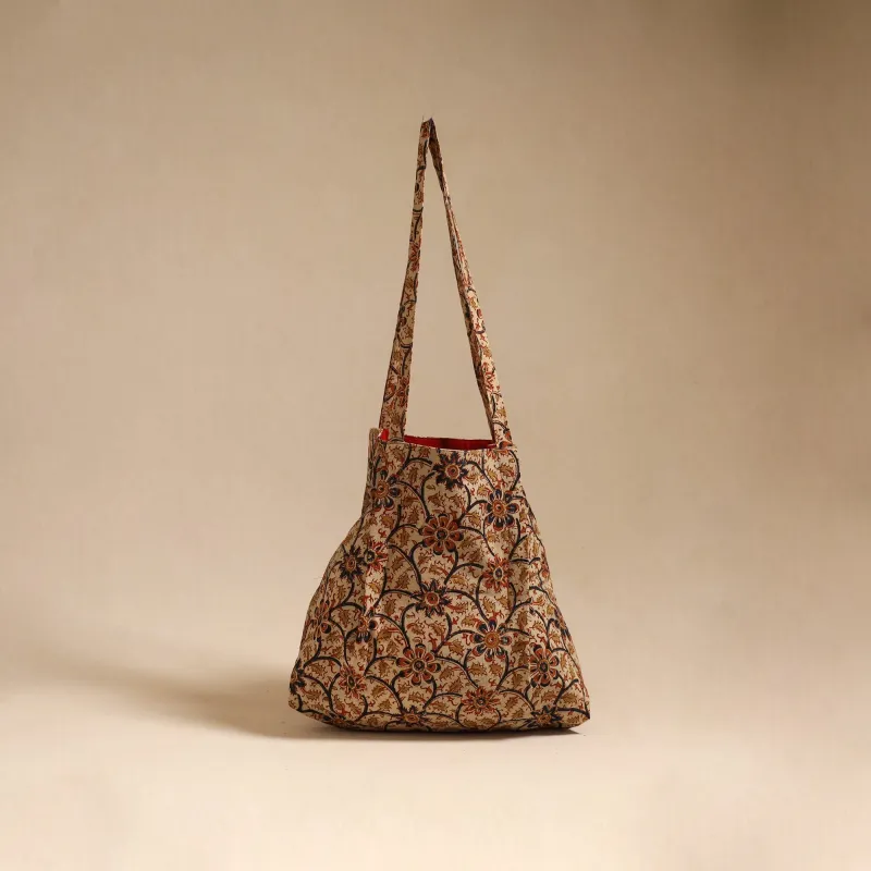 Beige - Handcrafted Fabric Jhola Bag 44 sold by Itokri