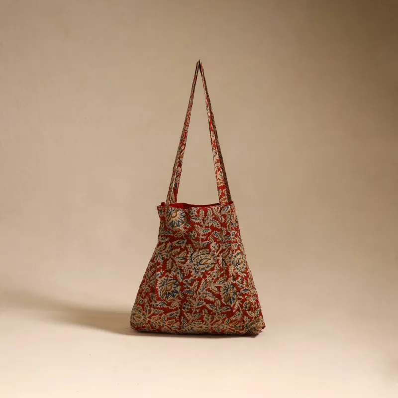 Red - Handcrafted Fabric Jhola Bag 42 sold by Itokri