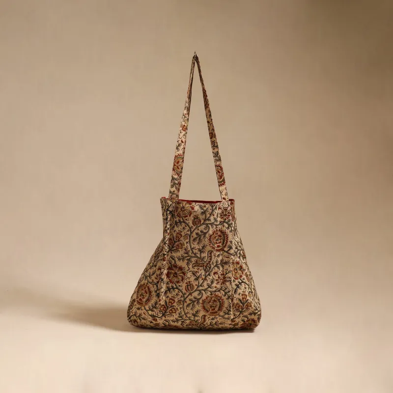 Beige - Handcrafted Fabric Jhola Bag 40 sold by Itokri