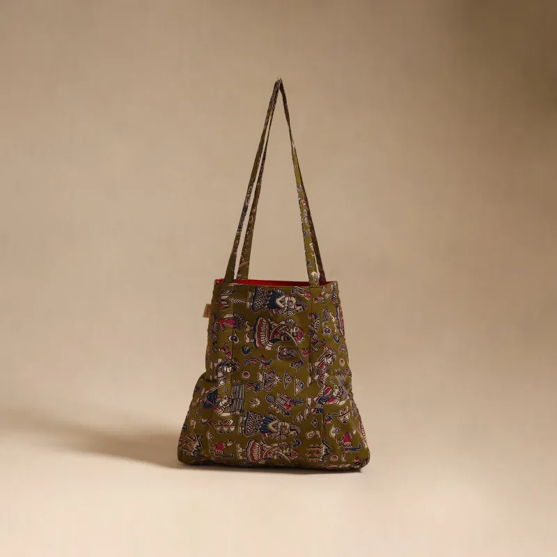 Brown - Handcrafted Fabric Jhola Bag 39 sold by Itokri