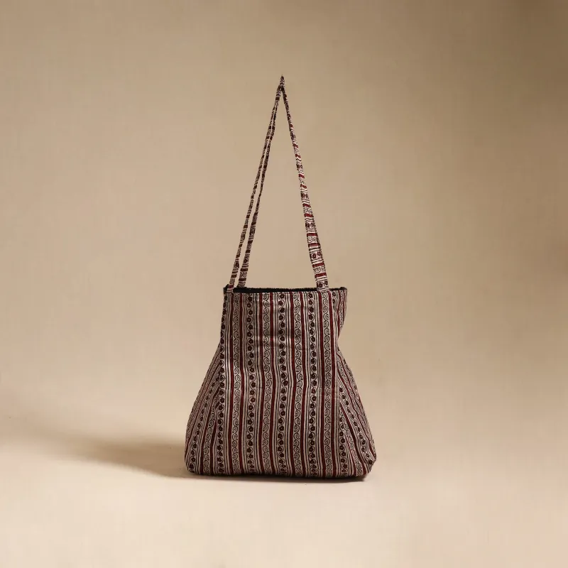 Beige - Handcrafted Fabric Jhola Bag 32 sold by Itokri