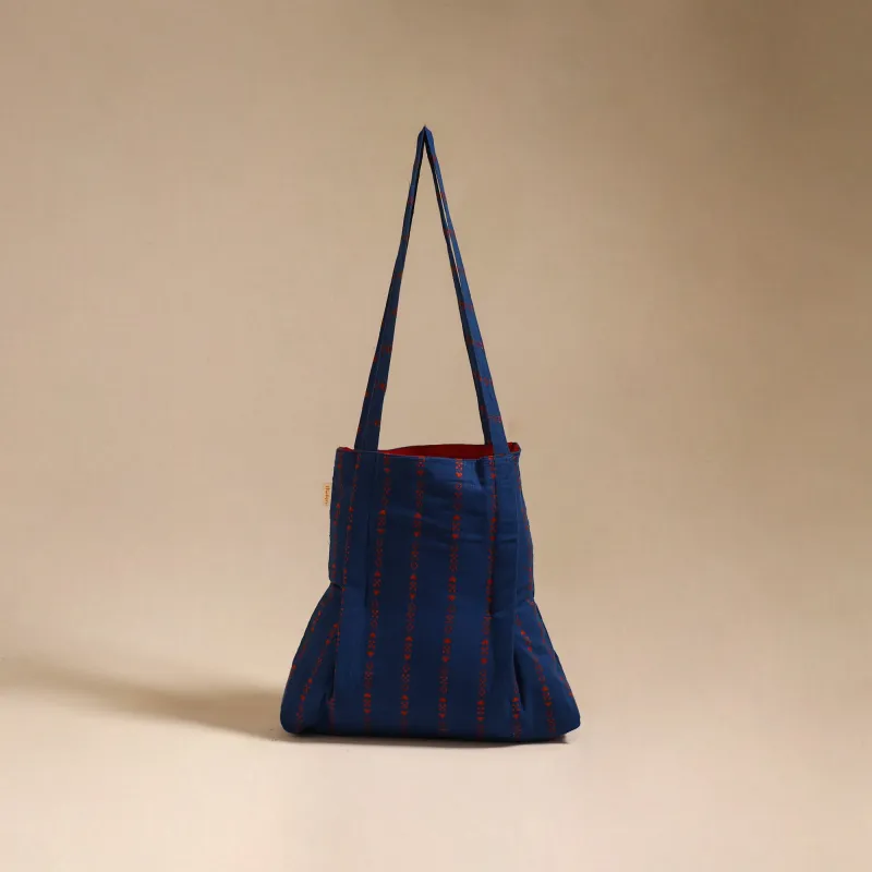 Blue - Handcrafted Fabric Jhola Bag 15 made by Itokri