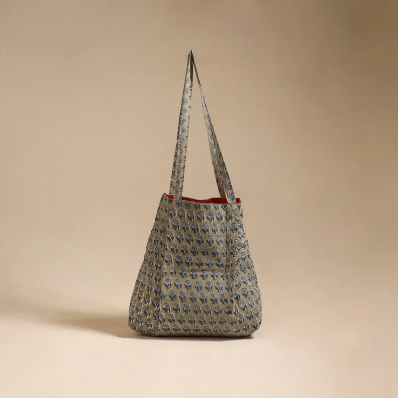 Green - Handcrafted Fabric Jhola Bag 06 made by Itokri