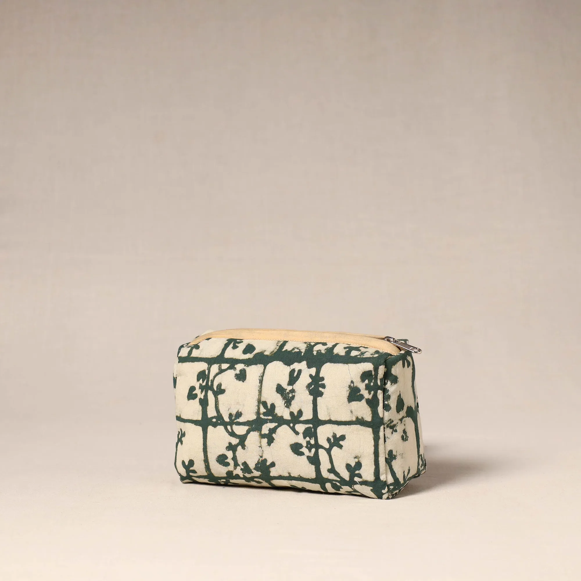 Beige - Handcrafted Fabric Toiletry Pouch 40 sold by Itokri product image thumbnail 2