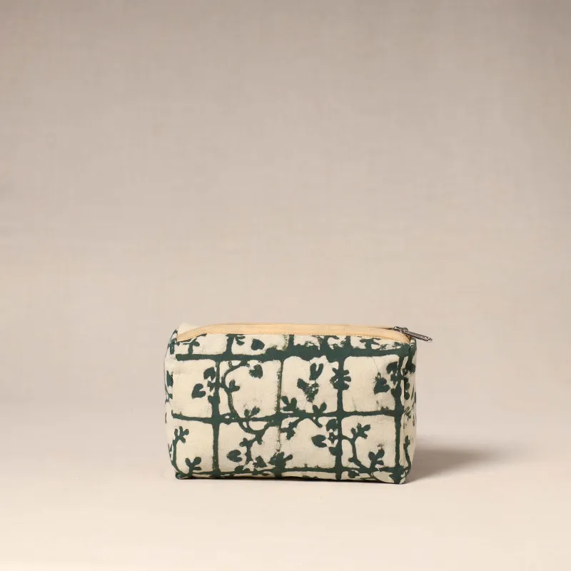 Beige - Handcrafted Fabric Toiletry Pouch 40 sold by Itokri