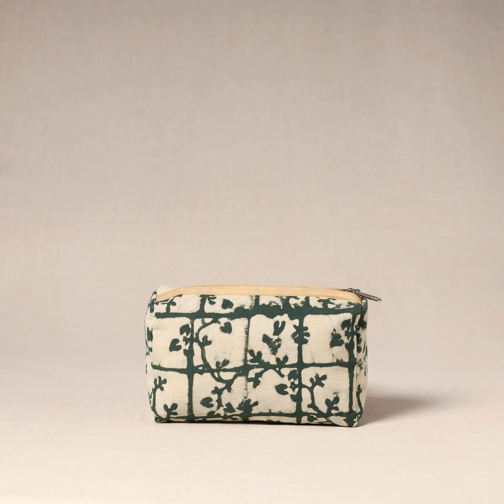 Beige - Handcrafted Fabric Toiletry Pouch 40 sold by Itokri