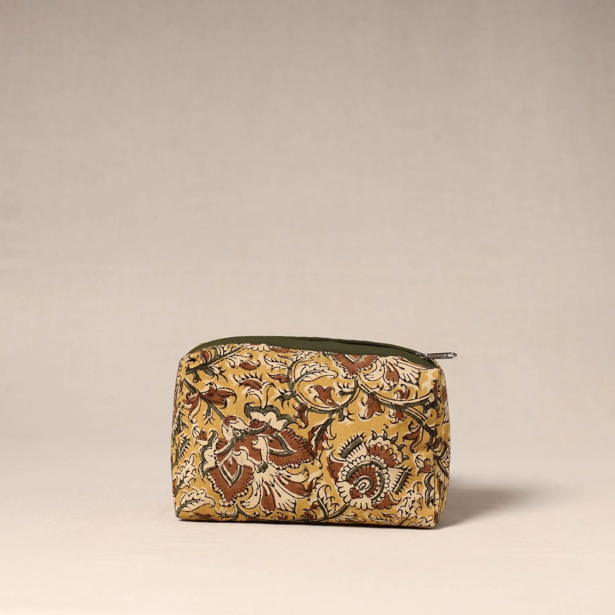 Yellow - Handcrafted Fabric Toiletry Pouch 44 sold by Itokri